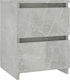 Wooden Bedside Table Gray 30x30x40cm