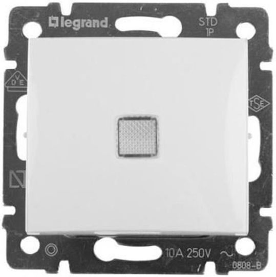 Legrand Valena 10 Χωνευτός Διακόπτης Τοίχου Μονός χωρίς Πλαίσιο Λευκός