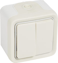 Legrand Plexo 0697 External Electrical Lighting Wall Switch no Frame Basic Aller Retour Waterproof White