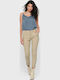 Damen Chino Hose Beige