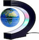 Mikamax Floating Illuminated World Globe with Diameter 8.5cm and Height 18cm