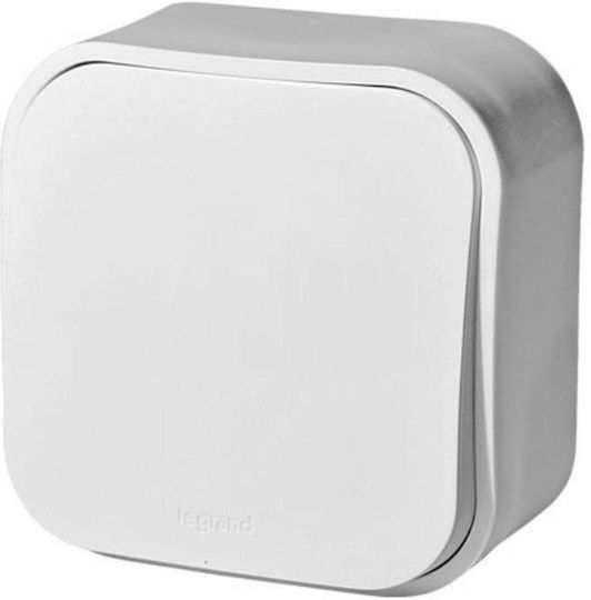 Legrand Forix 7824 Recessed Electrical Wall Switch One-Way with Frame Aller Retour White