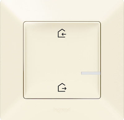 Legrand Valena Life 86 External Electrical Lighting Wall Switch with Frame Basic Illuminated Beige