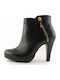 S.Oliver Leather Women's Ankle Boots with High Heel Black 5-25348-23-001