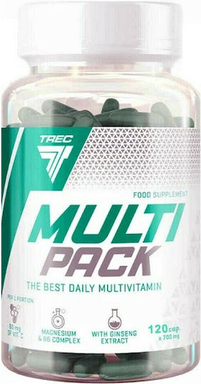 Trec Multi Pack Πολυβιταμίνη για Ενέργεια, Ενίσχυση του Ανοσοποιητικού & τα Μαλλιά 120 κάψουλες