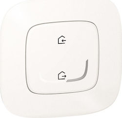 Legrand Valena Allure 86 External Electrical Lighting Wall Switch with Frame Basic Illuminated Pearl