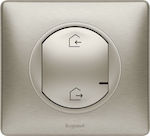 Legrand Celiane 06487 External Electrical Lighting Wall Switch with Frame Basic Illuminated Silver