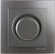 Nilson Recessed LED Front Dimmer Switch Rotary Gray