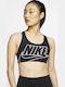Dri-Fit Swoosh Γυναικείο Αθλητικό Μπουστάκι Μαύρο
