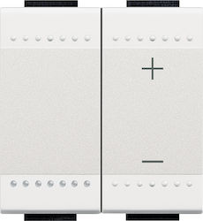 Legrand Bticino Living Light Recessed Simple Front Dimmer Switch Button 500W White