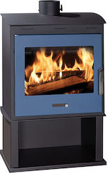 Syrios Stadio WB/P Stahl Holzofen 17kW Blau