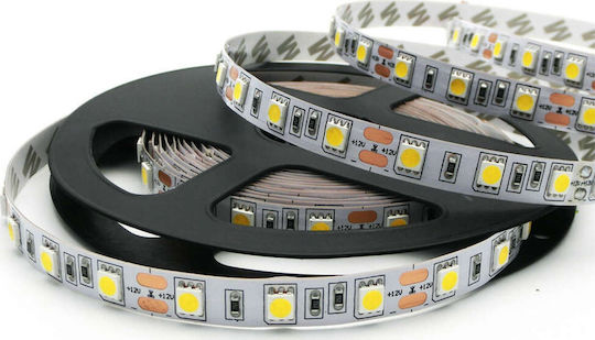 Optonica Αδιάβροχη Ταινία LED 12V Φυσικό Λευκό Φως 5m Τύπου SMD5050