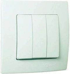 Makel Lillium Recessed Wall Switch Lighting Tri...