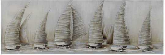 Inart Ιστιοφόρα Πίνακας σε Καμβά 150x50cm