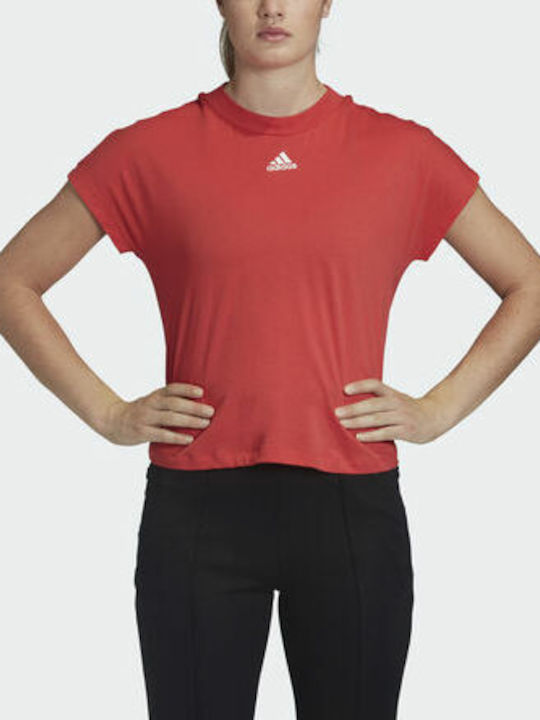 Adidas Must Haves 3-Stripes Women's Athletic T-shirt Glory Red