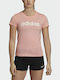 Adidas Essentials Linear Γυναικείο Αθλητικό T-shirt Glory Pink