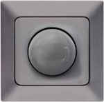 Eurolamp Recessed Simple Front Dimmer Switch Rotary 400W Gray