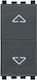 Vimar Eikon Recessed Wall Switch Commands Single Without Frame Gray