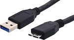 Powertech CAB-U004 Regulär USB 3.0 auf Micro-USB-Kabel Schwarz 1.5m (CAB-U004) 1Stück