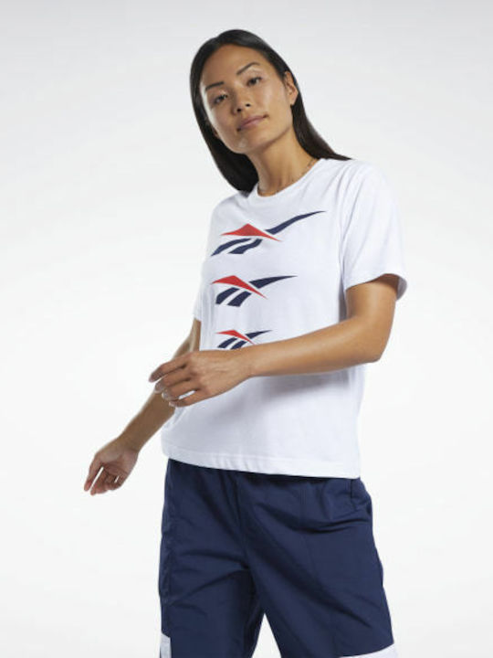 Reebok Classics Vector Damen Sport T-Shirt Weiß