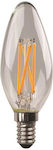 Eurolamp Λάμπα LED για Ντουί E14 και Σχήμα C37 Θερμό Λευκό 480lm
