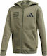 Adidas Athletic Kids Cardigan Green Athletics Pack Fleece Hoodie