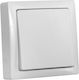 Adeleq Recessed Electrical Lighting Wall Switch no Frame Basic White