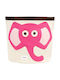 3 Sprouts Kids Fabric Toy Storage Basket Elephant Fuchsia 43x43x45cm