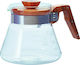 Hario Olive Wood 600 Glass Jug 182x128x121mm