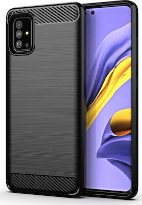 Hurtel Carbon Back Cover Μαύρο (Galaxy A51)