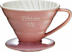 Tiamo V02 Coffee Dripper Ceramic Pink