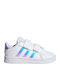 Grand Court I Kids Sneakers with Hook & Loop Closure Cloud White / Dash Grey