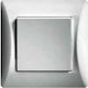 Lineme Recessed Electrical Lighting Wall Switch with Frame Basic Aller Retour Silver 50-00132-5