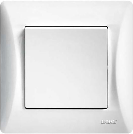 Lineme Comutator De Perete Electric Încastrat Sens Unic Cu Ramă Întoarcere Alb
