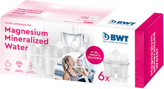 BWT Ersatz-Wasserfilter für Kanne Magnesium 6Stück