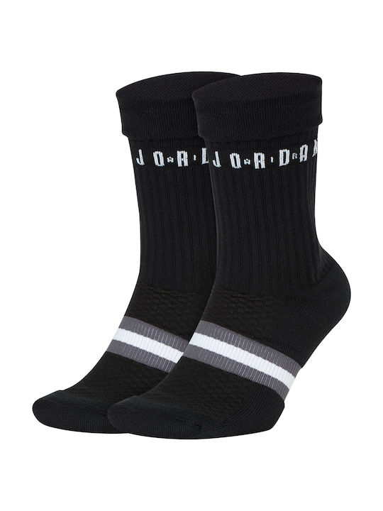 Jordan Legacy Μπασκετικές Κάλτσες Μαύρες 2 Ζεύγη