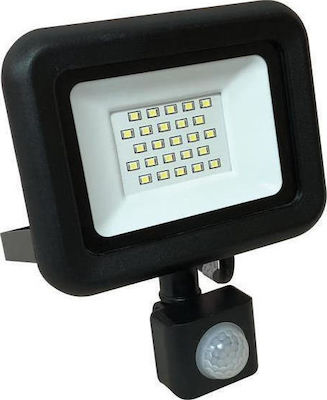 Eurolamp Waterproof LED Floodlight 50W Natural White 4000K with Motion Sensor and Photocell IP44