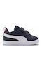 Courtflex Kids Sneakers with Scratch Navy Blue
