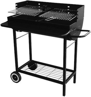 Bormann BBQ1170 Ανοξείδωτη Charcoal Grill with Wheels 76x40cm