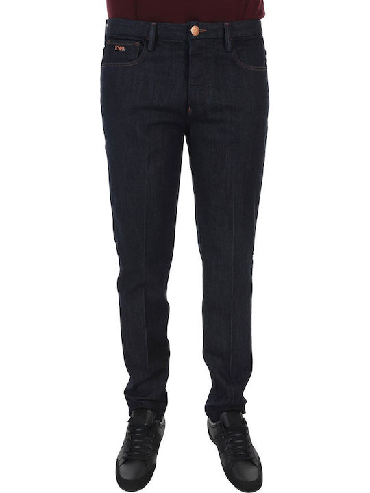 Pantaloni Jeans pentru Bărbați Elastic cu Croială Skinny Albastru