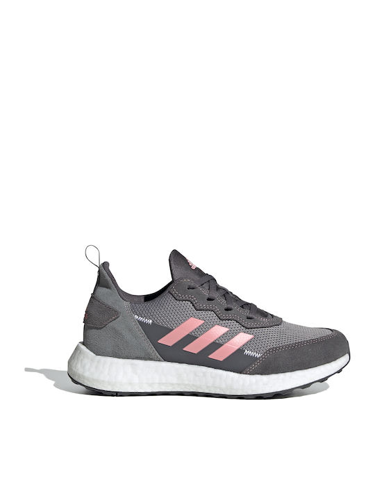 Adidas Αθλητικά Παιδικά Παπούτσια Running RapidaLux S L Grey Three / Glow Pink / Cloud White