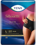 Tena Silhouette Noir Plus Πάνες Βρακάκι Ακράτειας Large σε Μαύρο Χρώμα 8τμχ