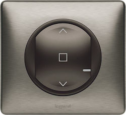 Legrand Celiane 06489 Recessed Electrical Rolling Shutters Wall Switch with Frame Basic Graphite