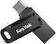 Sandisk Ultra Dual Drive Go 64ГБ USB 3.1 Стик с връзка USB-A & USB-C Черно