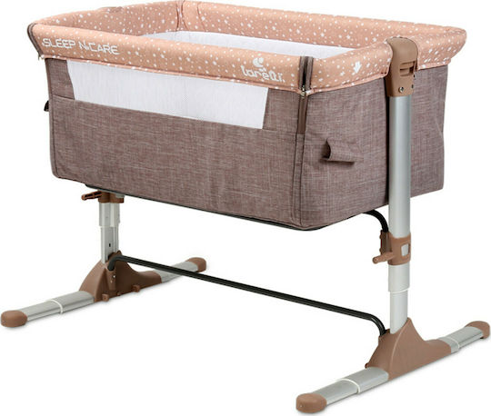 Lorelli Wiege Sleep N Care mit Matratze und Seitlicher Öffnung Beige Elephant
