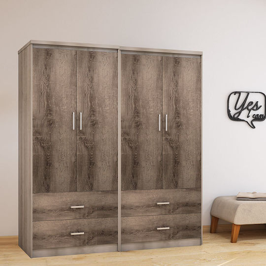 Vier Türen Kleiderschrank Olympus 162x57x183cm