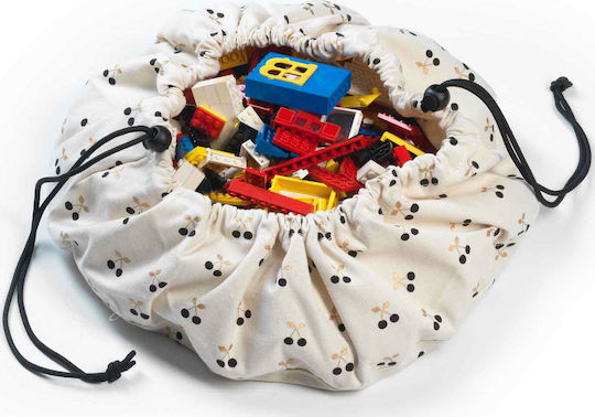 Play&go Kinder Spielmatte aus Stoff Cherry Weiß 40cm 1Stück