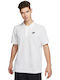Nike Club Essentials Ανδρική Μπλούζα Polo Κοντομάνικη Λευκή