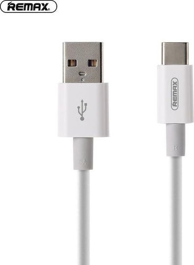 Remax Super Fast RC-136a USB 2.0 Cable USB-C male - USB-A Λευκό 1m