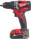 Milwaukee M18 CBLPD-202C Șurubelniță cu percuție Mașină de găurit Baterie Fără perii 18V 2x2Ah 4933464320